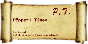 Pöpperl Tímea névjegykártya